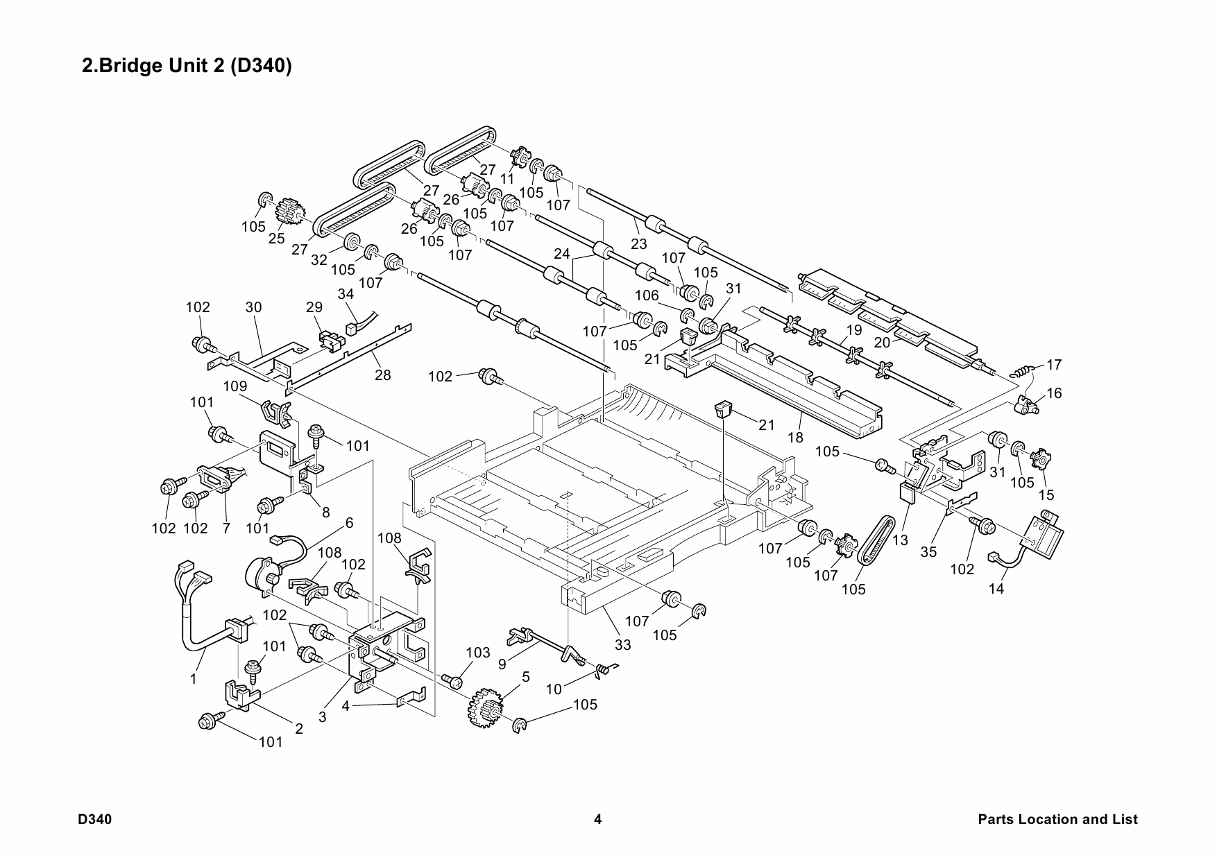 RICOH Options D340 BRIDGE-UNIT-BU-3010 Parts Catalog PDF download-4